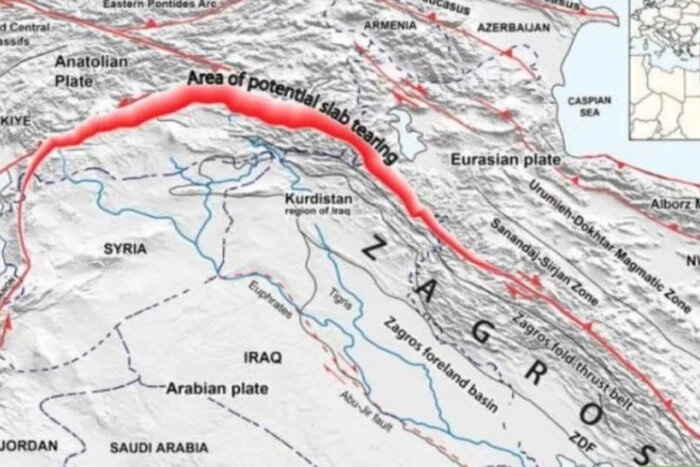 Giant fault line of the Earth's crust