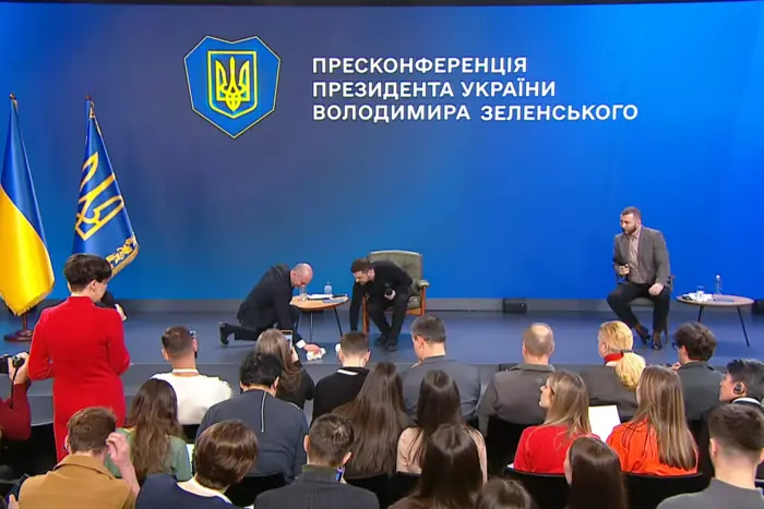 Zelensky at the press conference