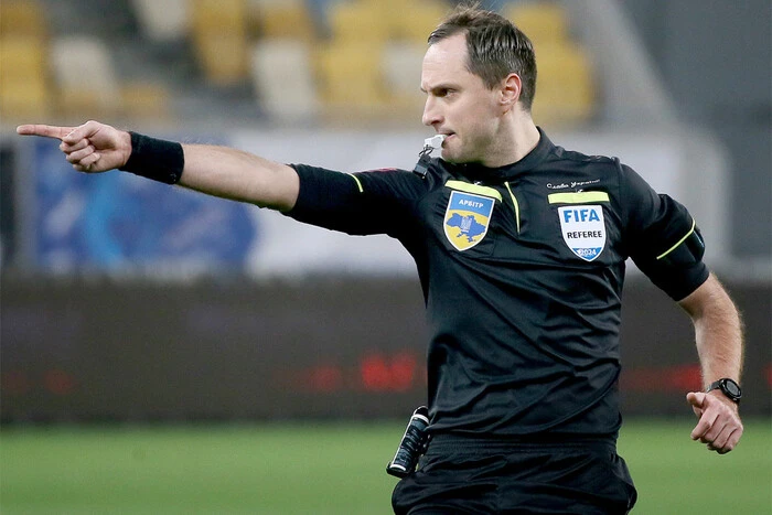 Ukrainian referees in the qualification match for the Football World Cup