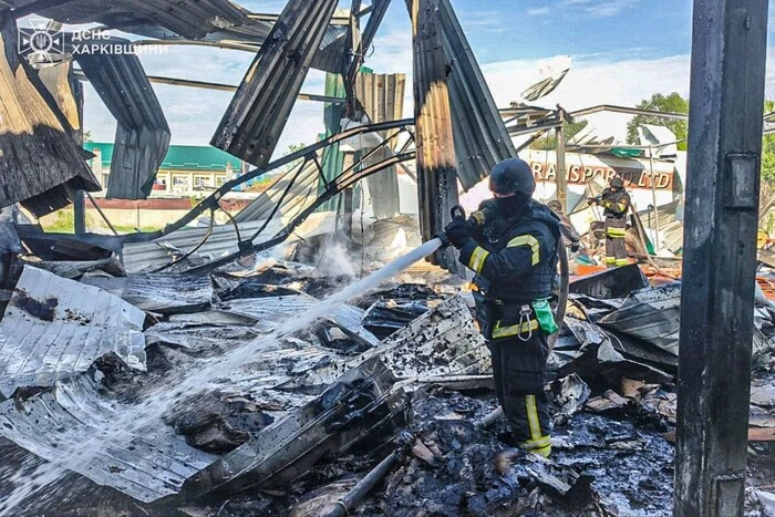 Debris of buildings after shelling in Kharkiv
