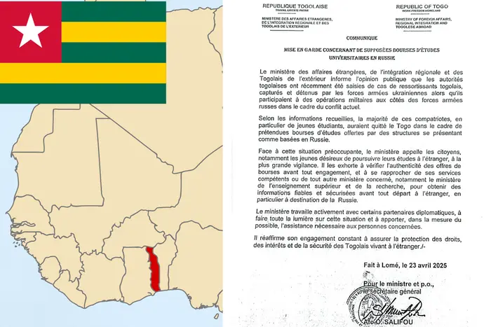 Citizens of Togo in captivity of Ukrainian soldiers