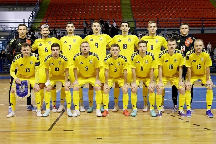 Players of the Ukraine team during the match