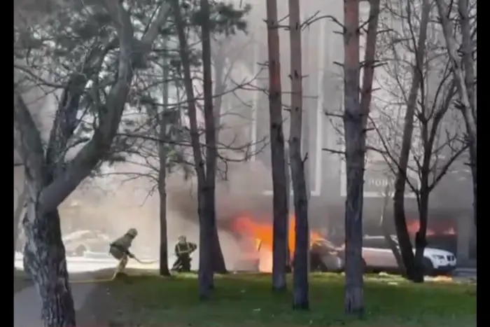 Car on fire: injured in Rivne