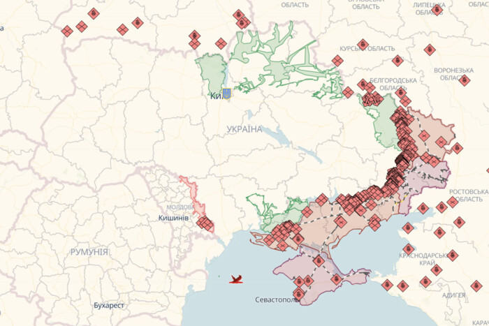 Online map of military operations in Ukraine