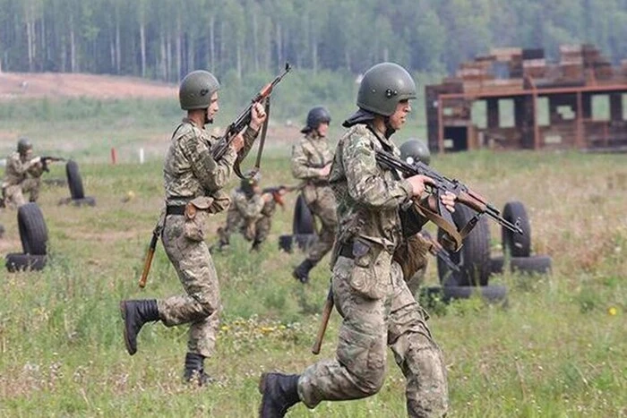 Image of Ukrainian border guards at training