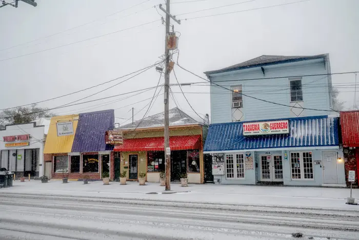 Snowfall in New Orleans after 15 years