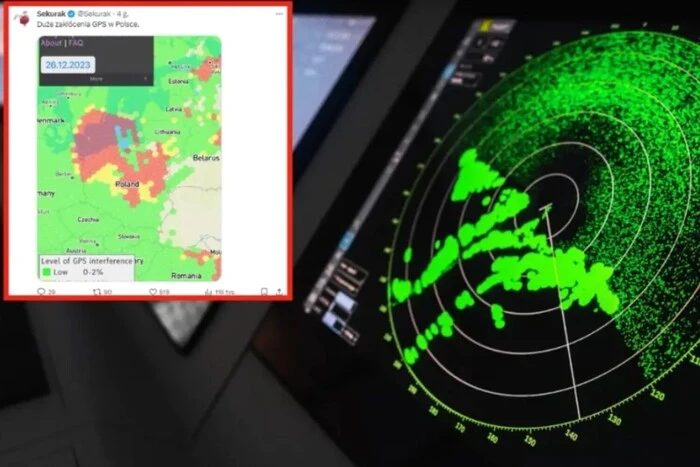 Сбой сигнала GPS над Балтийским морем