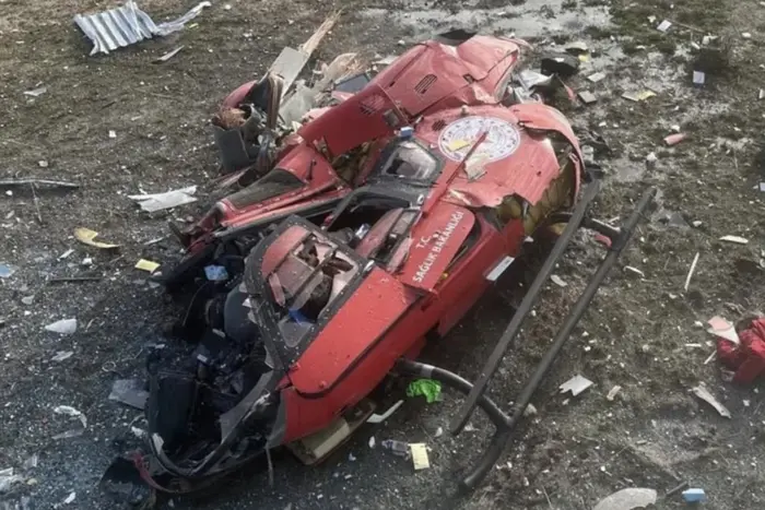 Downed medical helicopter in Turkey