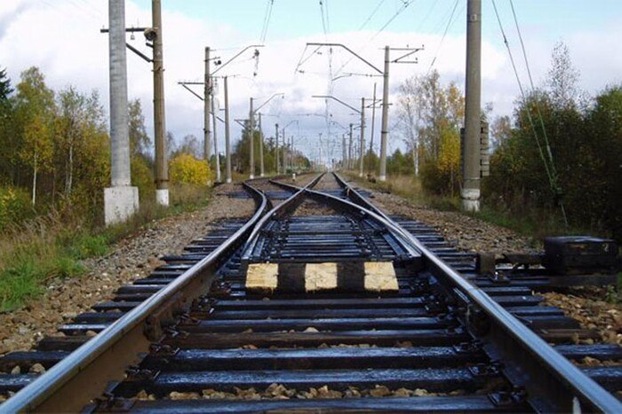 Damaged railway in Poltava region