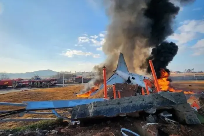 The plane that crashed during landing