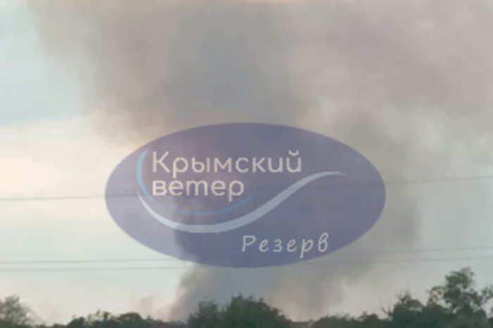 Fire near the airport in Crimea