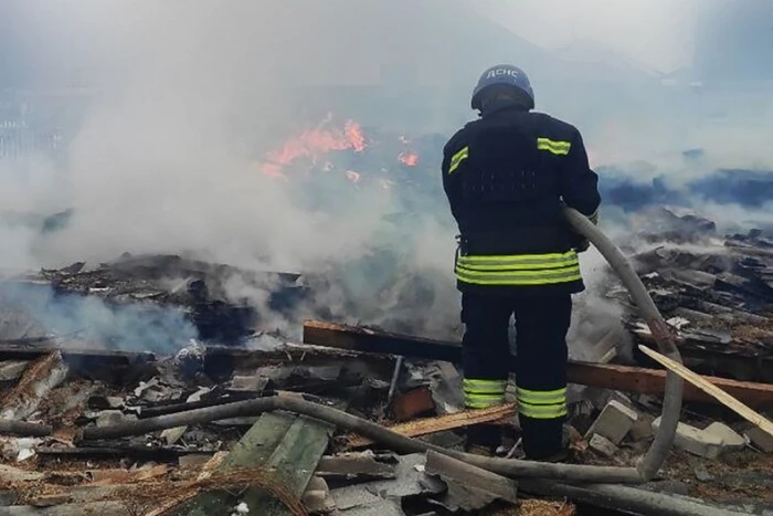 Damaged infrastructure after night shelling