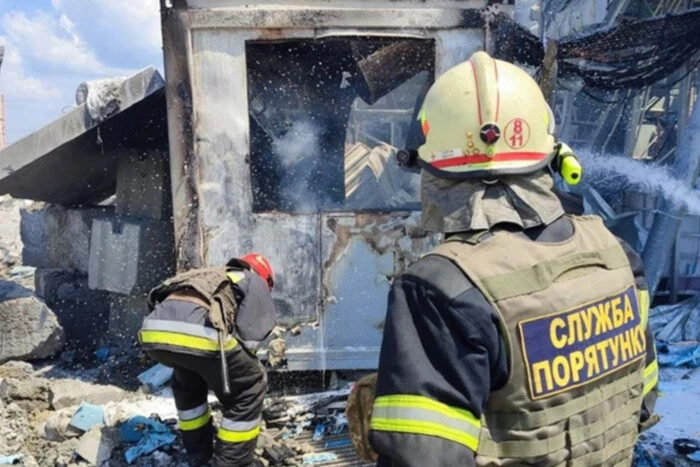 Destroyed houses in Kharkiv region