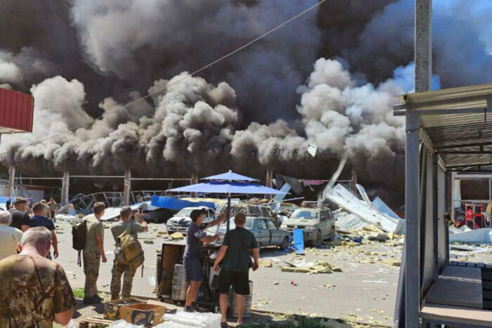 «Nova Poshta» supermarket after shelling