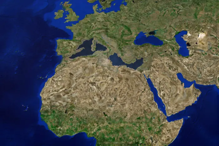 The Mediterranean Sea in the future without water