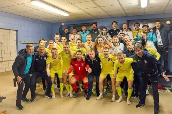 Ukraine U-21 National Team in a friendly match