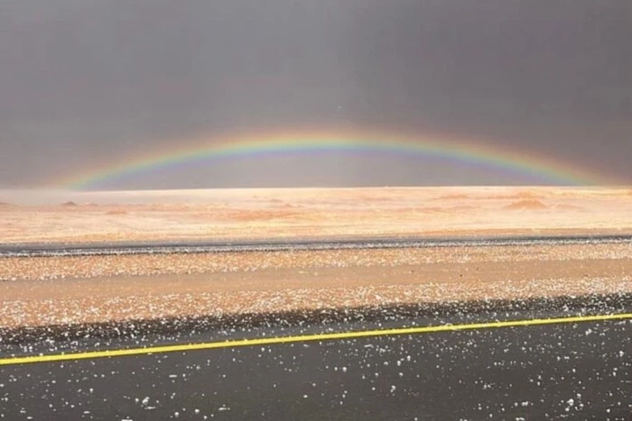 Erstmals in der Geschichte fiel Schnee in der Wüste Saudi-Arabiens