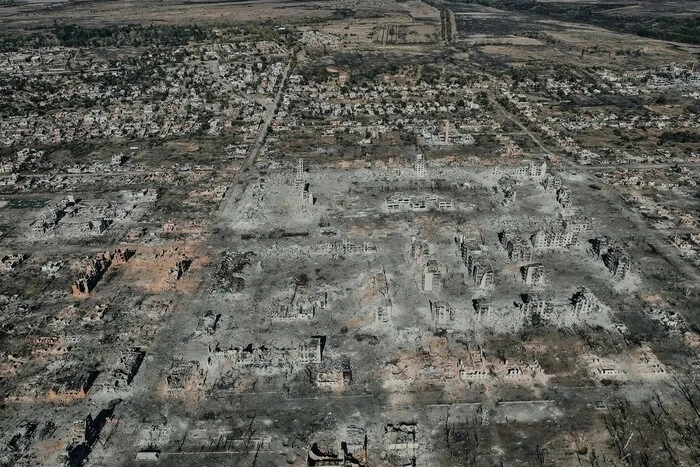 View of Vovchansk after Russian sabotage.