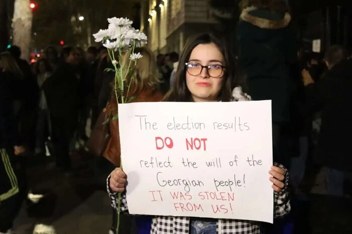 Tbilisi students protest against the resignation of Prosecutor General Kostin