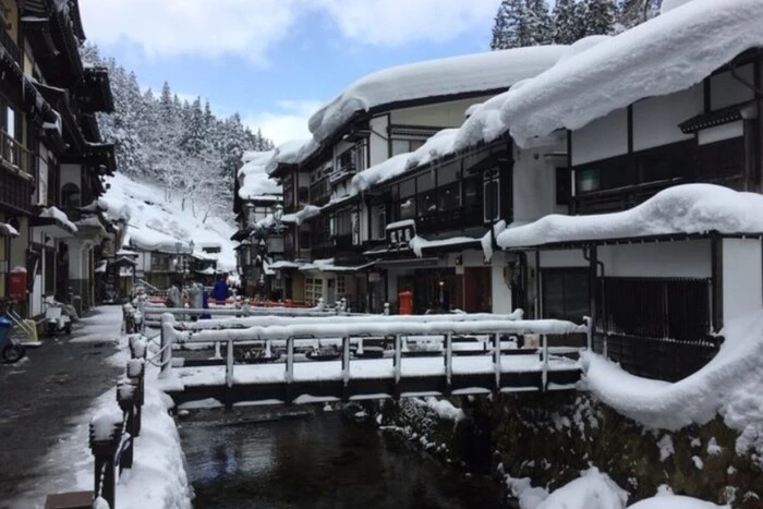 Snowy architecture of the Japanese 'snow' city