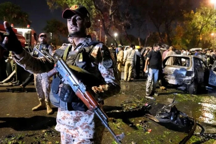 Terrorist attack near Karachi airport, Pakistan