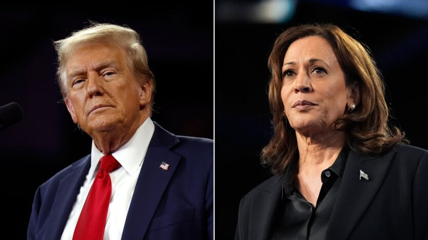 Harris and Trump at the elections