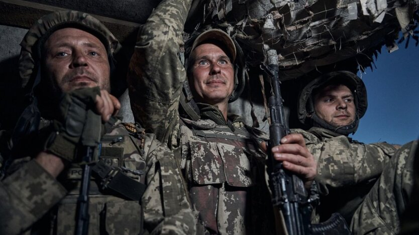 Soldiers on the front line of Kursk region