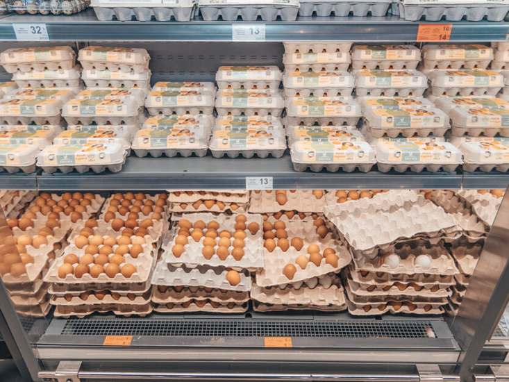 Image of bread, eggs, and buckwheat